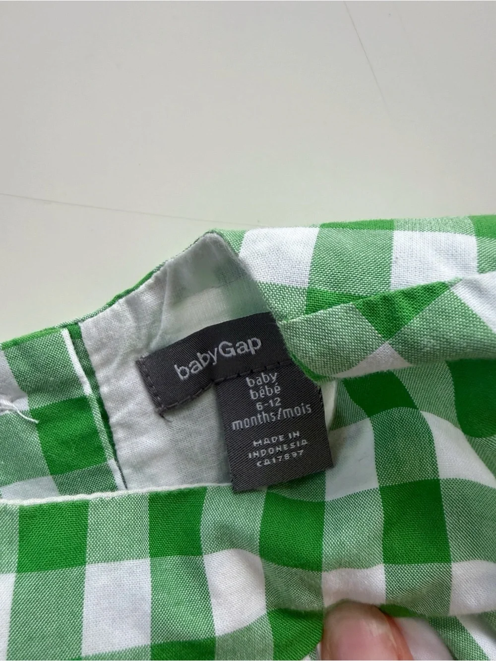 Gap Gingham Plaid Dress Set 6-12M